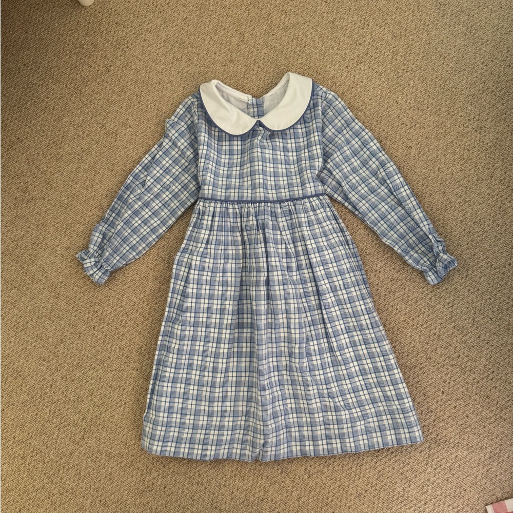 Bella Bliss 5t Plaid Long Sleeve Dress with White Collar